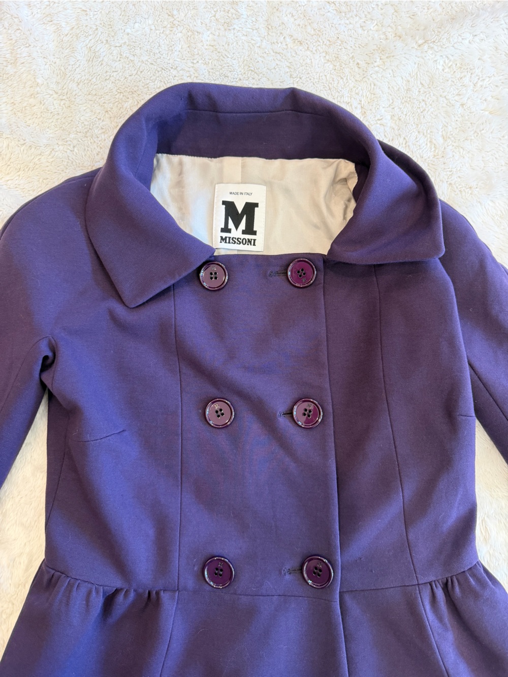 Missoni 1990s vintage purple peplum jacket